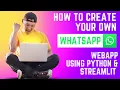 Automate WhatsApp Messages using Python Streamlit Projects Python For Beginners Webapp UI