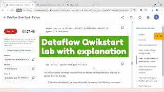 Dataflow Qwikstart - Python GCP Lab