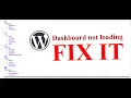 How to fix Wordpress admin dashboard is not displaying properly css not loading