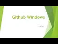 GitHub Windows 10 - Git tutorial