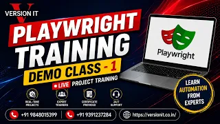 Playwright Training Demo Class Complete Automation Testing Introduction with Real-Time Projects
