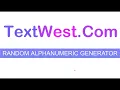 Random Alphanumeric Generator