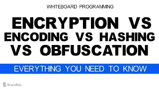 Difference Between Encryption vs Encoding vs Hashing vs Obfuscation Explained