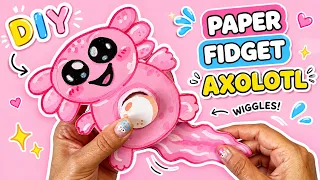 DIY Axolotl Paper Fidget Cute & Easy Moving Tail Craft