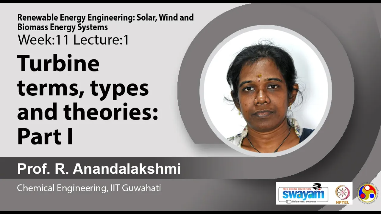 Lec 34 : Turbine terms, types and theories: Part I