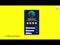 Animated Profile Card UI Design using HTML CSS CSS Card Hover Effects