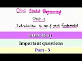 OOPS important mcq Part-3 handwritten notes Object Oriented Programming Language AT Learning