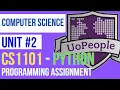 CS1101 UNT2 PROGRAMMING ASSIGNMENT
