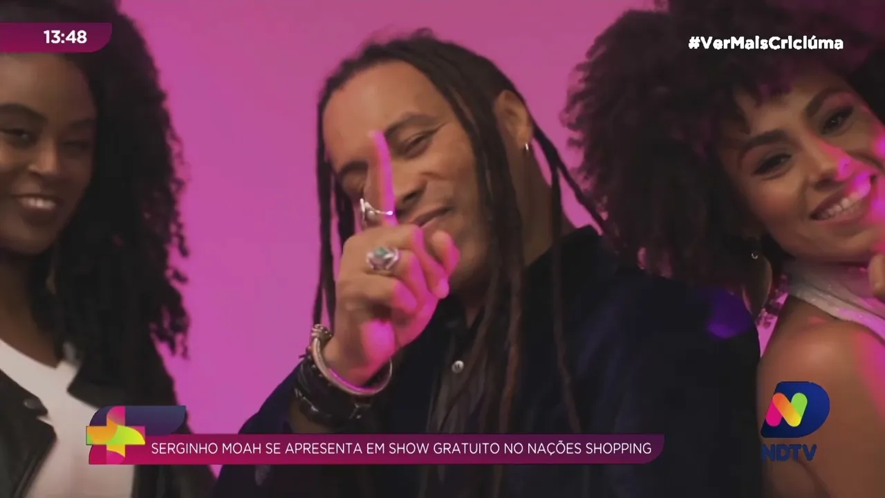 Serginho Moah se apresenta gratuitamente em Criciúma nesta quinta-feira (27)
