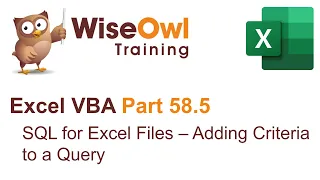 Excel VBA Introduction Part 58 5 - SQL for Excel Files