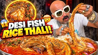 DESI FISH RICE THALI! 😱