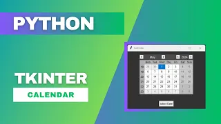 GUI Calendar using Python - Beginners Tkinter project