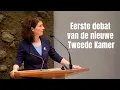 Esther Ouwehand bij het eerste debat van de nieuwe Tweede Kamer
