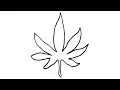 How to draw Weed Leaf easy step by step Drawing a Detailed Weed Leaf Step-by-Step Tutorial