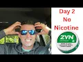 Quitting ZYN and Nicotine Day 2