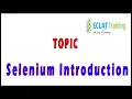 Selenium Selenium Introduction ECLAT Training