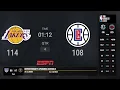 Lakers vs Clippers NBA Regular Season on ESPN Live Scoreboard