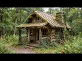 Rebuilding an Old Wooden House Into a Warm Rustic Retreat ASMR Restoration