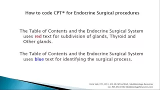 How to Code CPT for Endocrine Surgical Procedures
