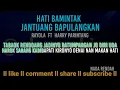 Download Lagu KARAOKE HATI BAMINTAK JANTUANG BAPULANGKAN  // RAYOLA FT HARRY PARINTANG [ NADA RENDAH ]