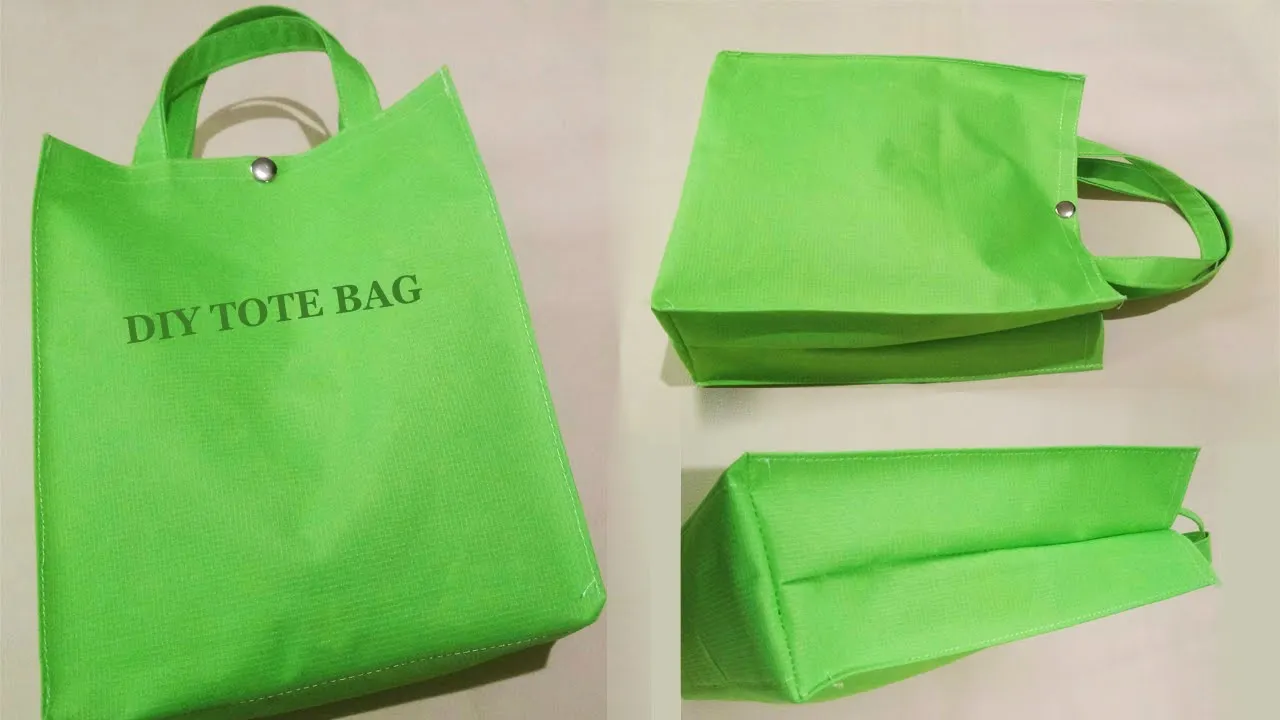 Cara menjahit Tas Lipat Blacu 30 menit / Sewing Reusable Bag #ideusaha #dirumahaja #samasaya. 