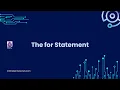 Java Essentials Blueprint - The for Statement