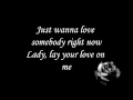 Robbie williams - love somebody ( lyrics )