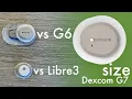 Dexcom G7 size vs G6 and Libre 3 Day