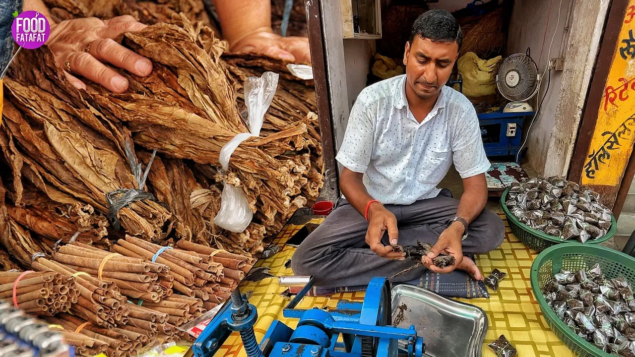    Indian Tobacco() How Tobacco is Made Indian Street Food