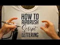 How to Airbrush T Shirts Script Calligraphy style Lettering and Layout