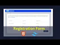 Create Registration Form Using HTML Tailwind CSS