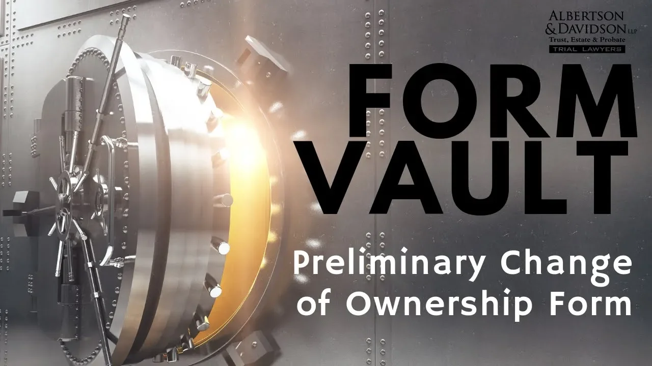 California Preliminary Change of Ownership Report Instructions