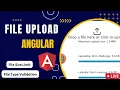 How To Upload File In Angular Hindi Type File Size Validation angular tutorial for beginners