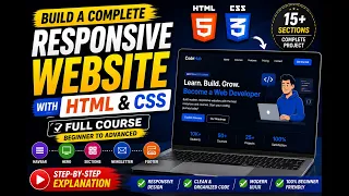 Build a Complete Responsive Website with HTML CSS Full Course for Beginners 2026