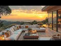 Download Lagu Soothing Jazz In Romantic Sunset | Sweet Jazz In Luxurious Balcony Overlook Sea For Relaxing, Work