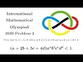 Solving IMO 2020 Q2 in 7 Minutes International Mathematical Olympiad 2020 Problem 2
