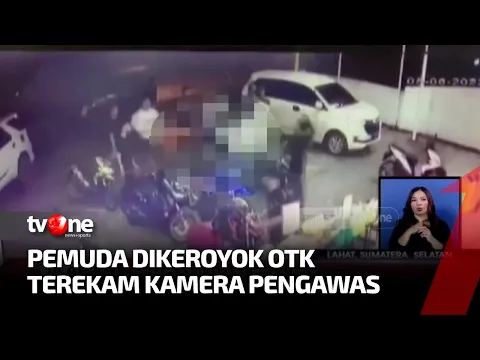 Pengeroyokan Brutal Pemuda Terekam CCTV, Satu Pelaku Diduga Oknum Polisi