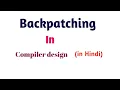 BACKPATCHING in compiler design