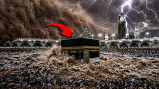 10 Momen Detik-Detik Makkah Dihantam Banjir Bandang & Badai Pasir Raksasa, Ribuan Orang Jadi Korban