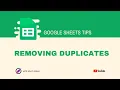 How to remove duplicates in Google Sheets