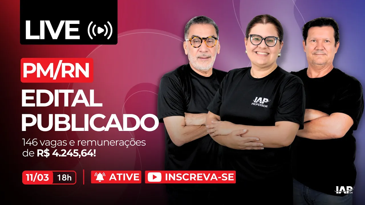 EDITAL PMRN 2026 PUBLICADO! ANÁLISE COMPLETA DO CONCURSO PARA SOLDADO COM 146 VAGAS
