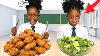 Sasha and Asher Learn To Share Fried Chicken