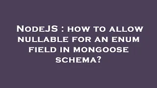 NodeJS how to allow nullable for an enum field in mongoose schema