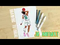 How to draw Ja Morant dunking How to draw basketball player dunking Memphis Grizzlies