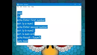 How to make Menu based Calculator using the bat file or batch scripting