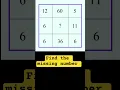 Find the missing number in the grid