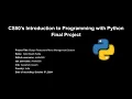 CS50 s Introduction to Programming with Python Final Project by Ankit Akash Kalita