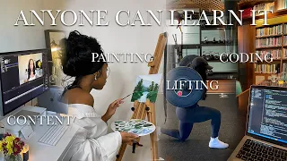 how to learn ANYTHING FAST (its not natural ability) | coding, editing, painting etc 🧠✨