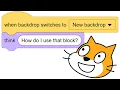 How to use the when backdrop switches to block in Scratch