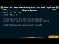 How to Create a Dictionary from Lists with Duplicate Keys in Python